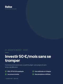Couverture du guide Investir 50 €/mois sans se tromper