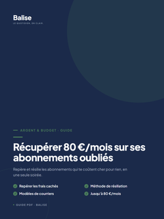 Couverture du guide Récupérer 80 €/mois sur ses abonnements oubliés