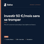 Guide PDF Balise - Investir 50 €/mois sans se tromper