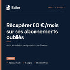Guide PDF Balise - Récupérer 80 €/mois sur ses abonnements oubliés
