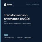 Guide PDF Balise - Transformer son alternance en CDI